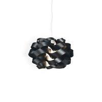 Lampadario Moderno Cloud Polilux ® Nero E Metallo Cromo 2 Luci E27