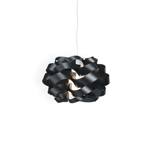 Lampadario Moderno Cloud Polilux ® Nero E Metallo Cromo 2 Luci E27