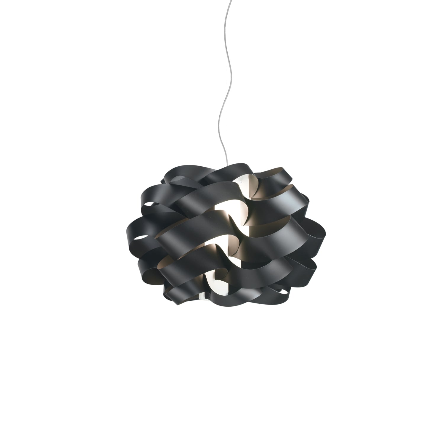 Lampadario Moderno Cloud Polilux ® Nero E Metallo Cromo 3 Luci E27