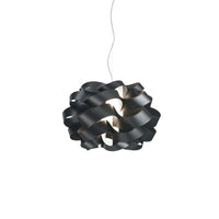 Lampadario Moderno Cloud Polilux ® Nero E Metallo Cromo 3 Luci E27