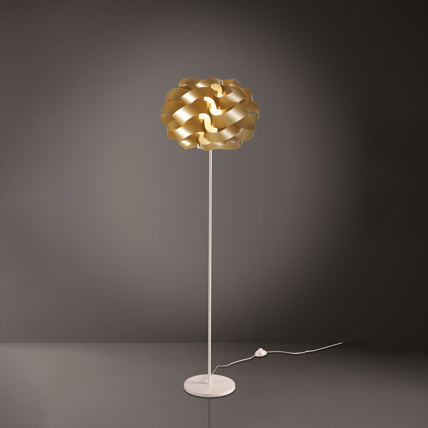 Piantana Moderna Cloud Polilux ® New Gold E Metallo 1 Luce E27