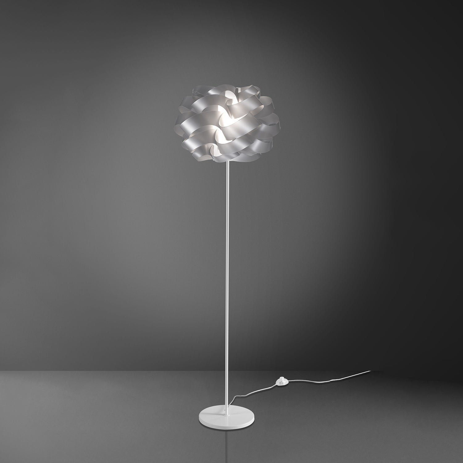 Piantana Moderna Cloud Polilux ® Argento E Metallo 1 Luce E27