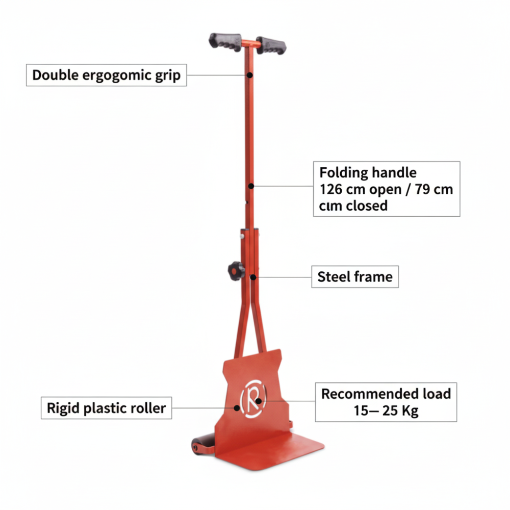 Rullo pressaguaina manico doppia impugnatura altezza regolabile