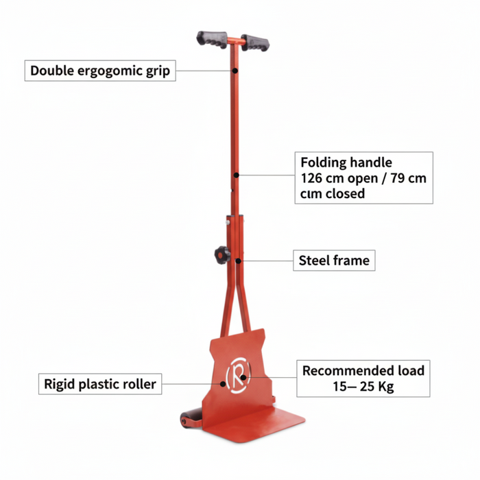 Rullo pressaguaina manico doppia impugnatura altezza regolabile