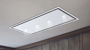 Cappa a soffitto da incasso GEA FLAT cm 90X60 - Bianca spot light - 800 m3/h