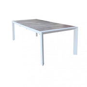Tavolo Alluminio E Gres Bianco Portland 175/235X100 Cm