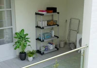 MONGARDI Scaffale in resina PVC 4 ripiani portata 80 Kg,  80x40x165 cm