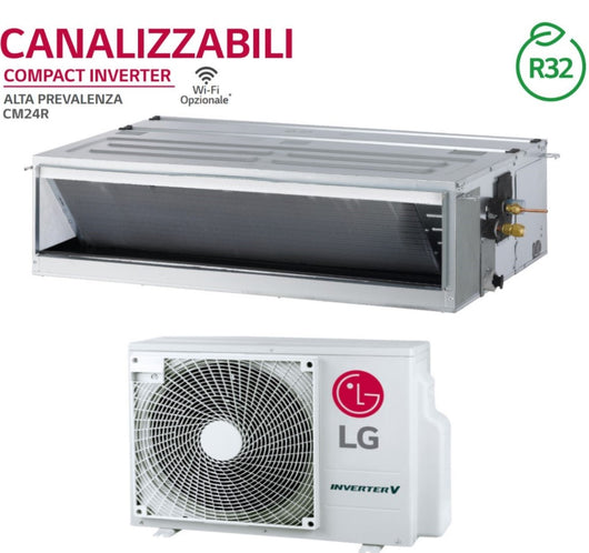 Climatizzatore Condizionatore LG Canalizzabile Alta Prevalenza 24000 Btu CM24F.N10 R-32 Wi-Fi Optional Comando a Filo LG PREMTB001