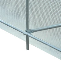 Serra da Giardino a Tunnel Per Piante in PE con Tubi in Ferro, Bianco, 250x200x200cm