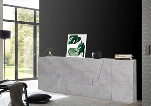 Mobile PING L 224.1 x H 86 x P 44.2 cm grigio cemento