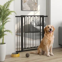 Cancelletto per Cani Estensibile, 76-104 cm, Nero