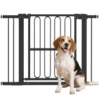 Cancelletto per Animali Domestici, 76-104 cm, Nero