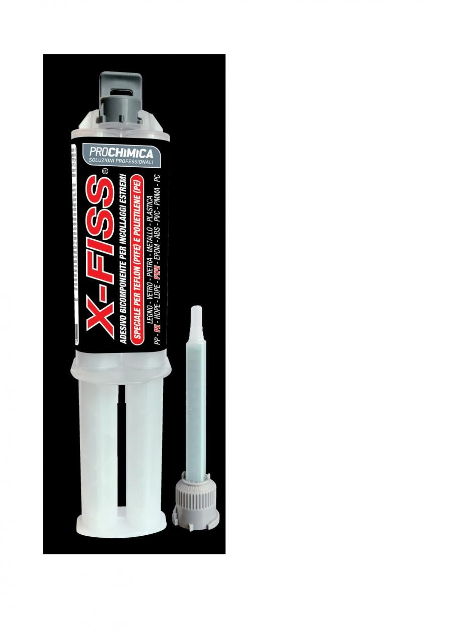 COLLA X-FISS 25 ML. BICOMPONENTE PROCHIMICA estremo plastica PTFE PP PE PMMA