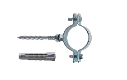 COLLARE PER TUBI CPS-V COMPLETO DI VITE E TASSELLO FISCHER - CPS-V 1/2''