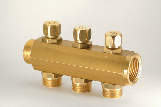 COLLETTORI 2 POSTI MF C/RUB 3/4 USCITA 3/8