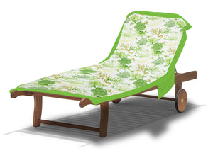 Telo Mare In Microfibra Da Lettino Con Cuscino Modello Comodo Colore Verde Acido