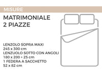 Completo Lenzuola In Morbida Flanella Made Italy Disegno Venezia C.N - 2 Piazze - Rosa