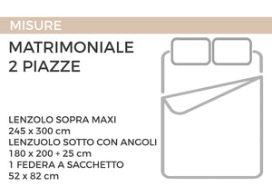 Completo Lenzuola In Morbida Flanella Made Italy Disegno Venezia C.N - 2 Piazze - Rosa