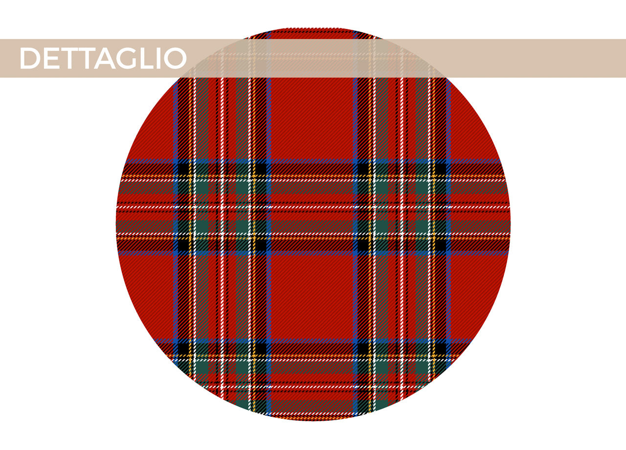 Completo Lenzuola In Morbida Flanella Made Italy Disegno Natalizio Scozzese C.N - Piazza Mezza - Scozzese