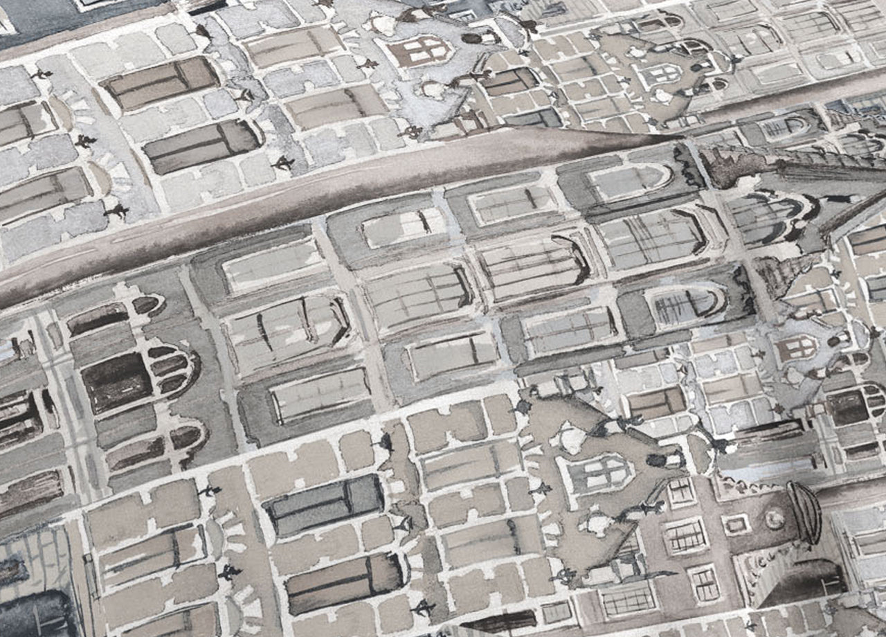 Completo Lenzuola Linea Pensieri Delicati 100% Cotone Disegno Volare - Singolo - Beige