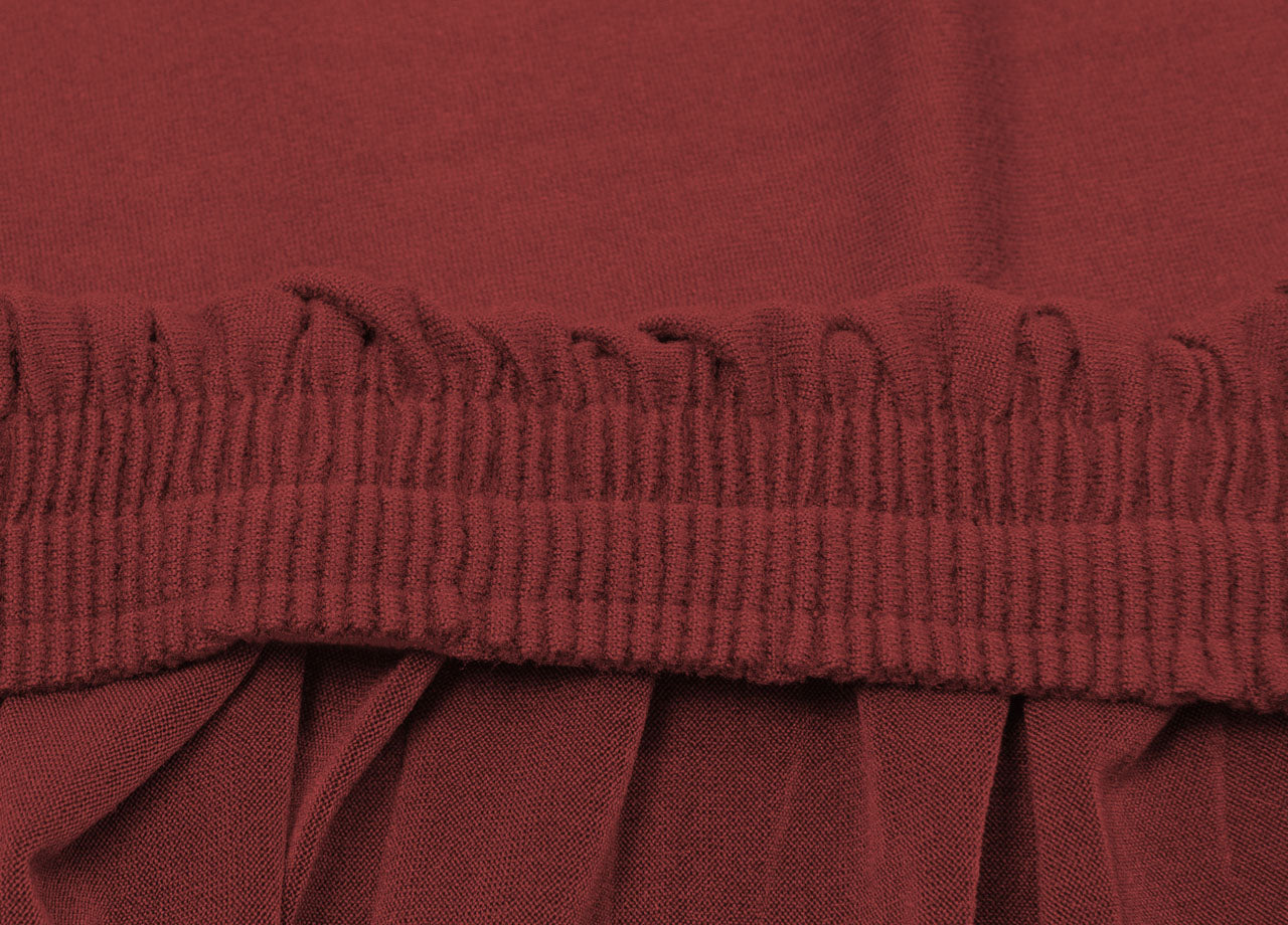 Copridivano Antimacchia Elasticizzato Penisola Componibile Tinta Unita Modello Perfetto - Poltrona - Bordeaux