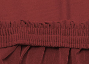 Copridivano Antimacchia Elasticizzato Penisola Componibile Tinta Unita Modello Perfetto - Poltrona - Bordeaux