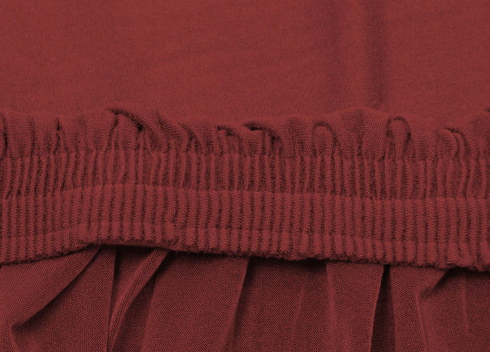 Copridivano Antimacchia Elasticizzato Penisola Componibile Tinta Unita Modello Perfetto - Poltrona - Bordeaux