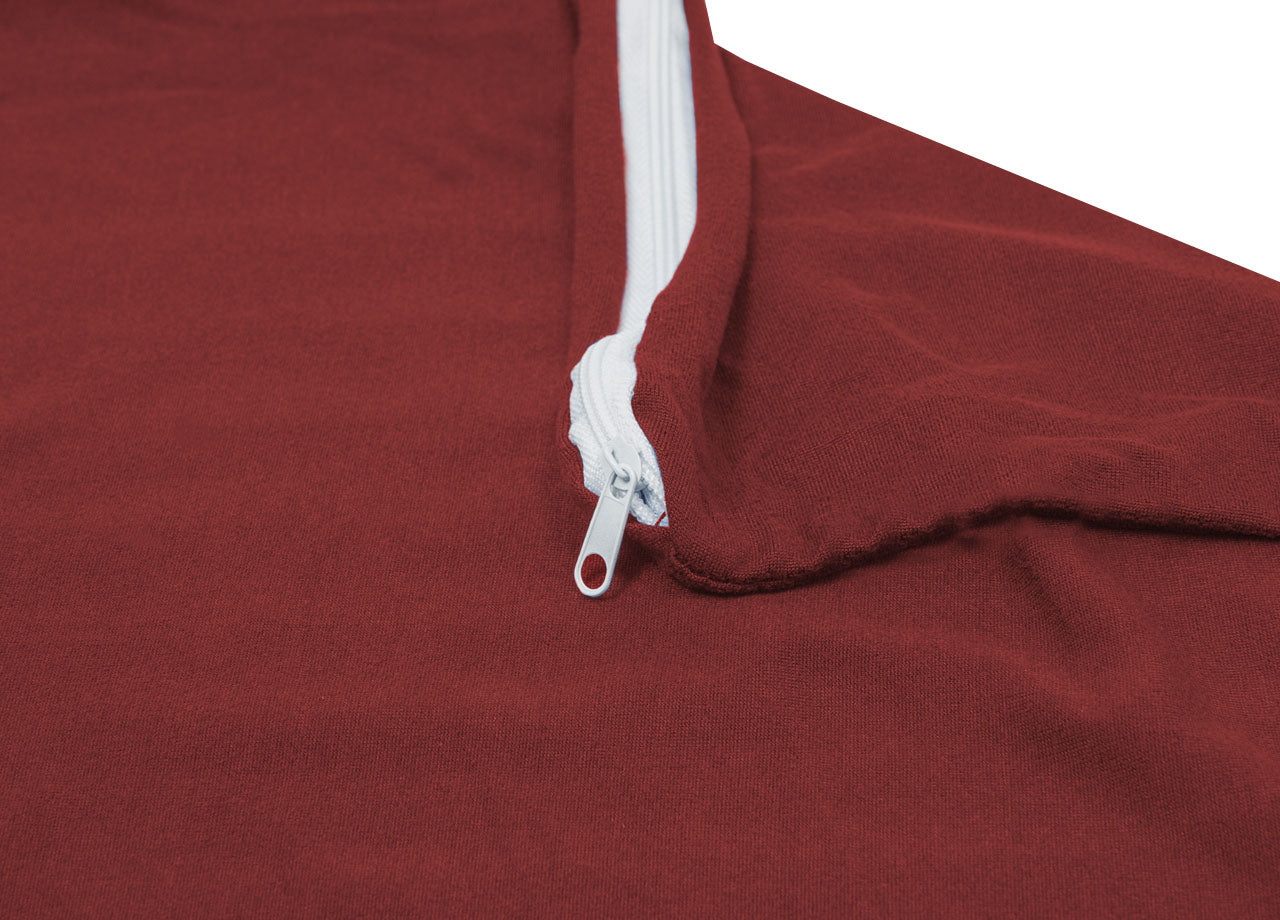 Copridivano Antimacchia Elasticizzato Penisola Componibile Tinta Unita Modello Perfetto - Poltrona - Bordeaux