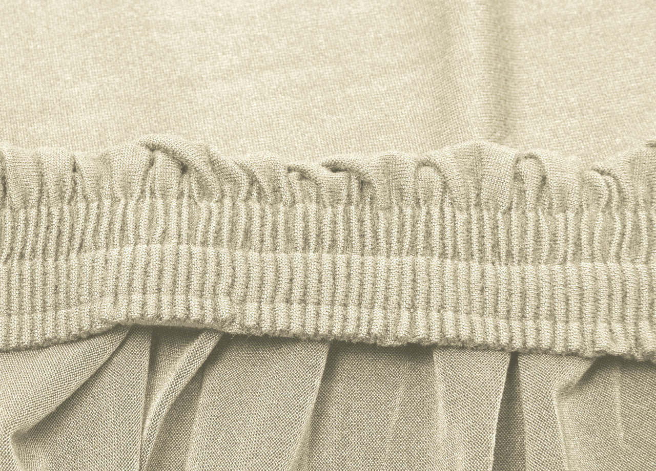 Copridivano Antimacchia Elasticizzato Penisola Componibile Tinta Unita Modello Perfetto - 3 Posti - Panna