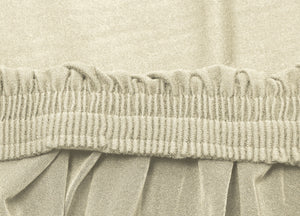 Copridivano Antimacchia Elasticizzato Penisola Componibile Tinta Unita Modello Perfetto - 3 Posti - Panna