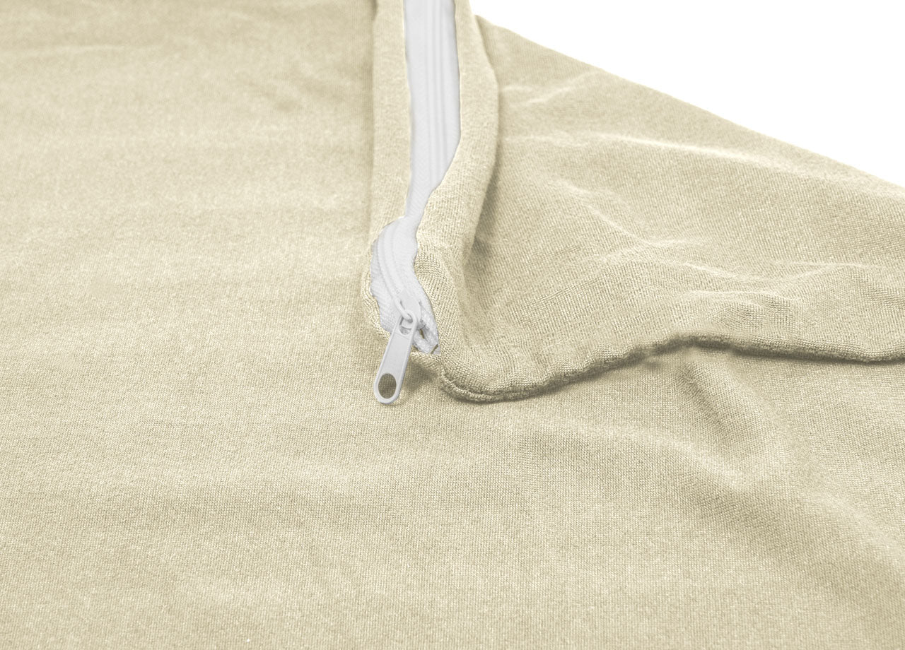 Copridivano Antimacchia Elasticizzato Penisola Componibile Tinta Unita Modello Perfetto - 3 Posti - Panna