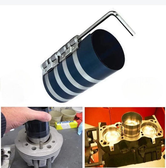 COMPRIMI STRINGI FASCE ELASTICHE PER SEGMENTI PISTONI CILINDRI90-175mm 6"