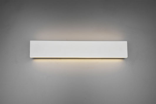 CONCHA APPLIQUE LED 9W · 2x 1000lm, 3000K BI-EMISSIONE METALLO COLORE BIANCO CON REGOLAZIONE D'INTENSITA' 3 STEP AD INTERRUTTORE L. 46,5CM P. 4,5CM