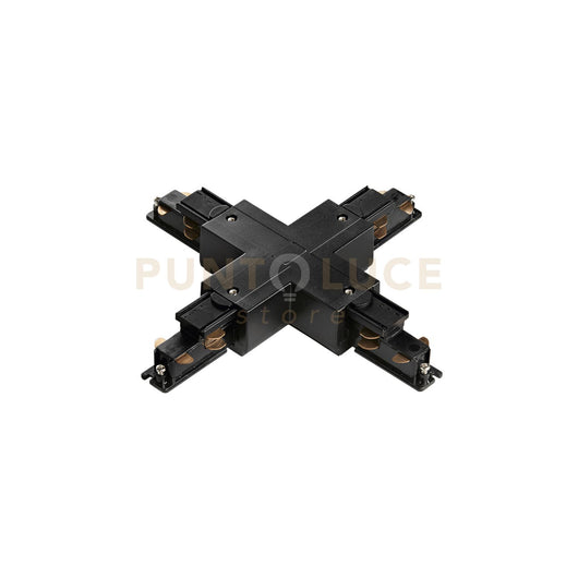LED-RAIL-X-DA-NER CONNESSIONE A X PER BINARIO TRIFASE RAIL NERO DALI 20X20CM