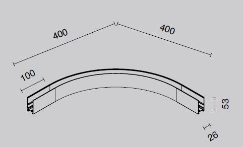 CONNESSIONE ANGOLO CURVO R30 A SUPERFICIE ORO