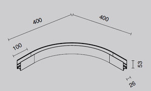 CONNESSIONE ANGOLO CURVO R30 A SUPERFICIE ORO