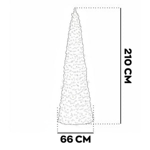 Sugarplum - Albero di Natale a Cono con 560 Luci LED in PVC Ø66x210H cm