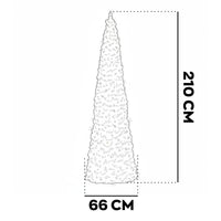 Sugarplum - Albero di Natale a Cono con 720 Luci LED in PVC Ø70x240H cm