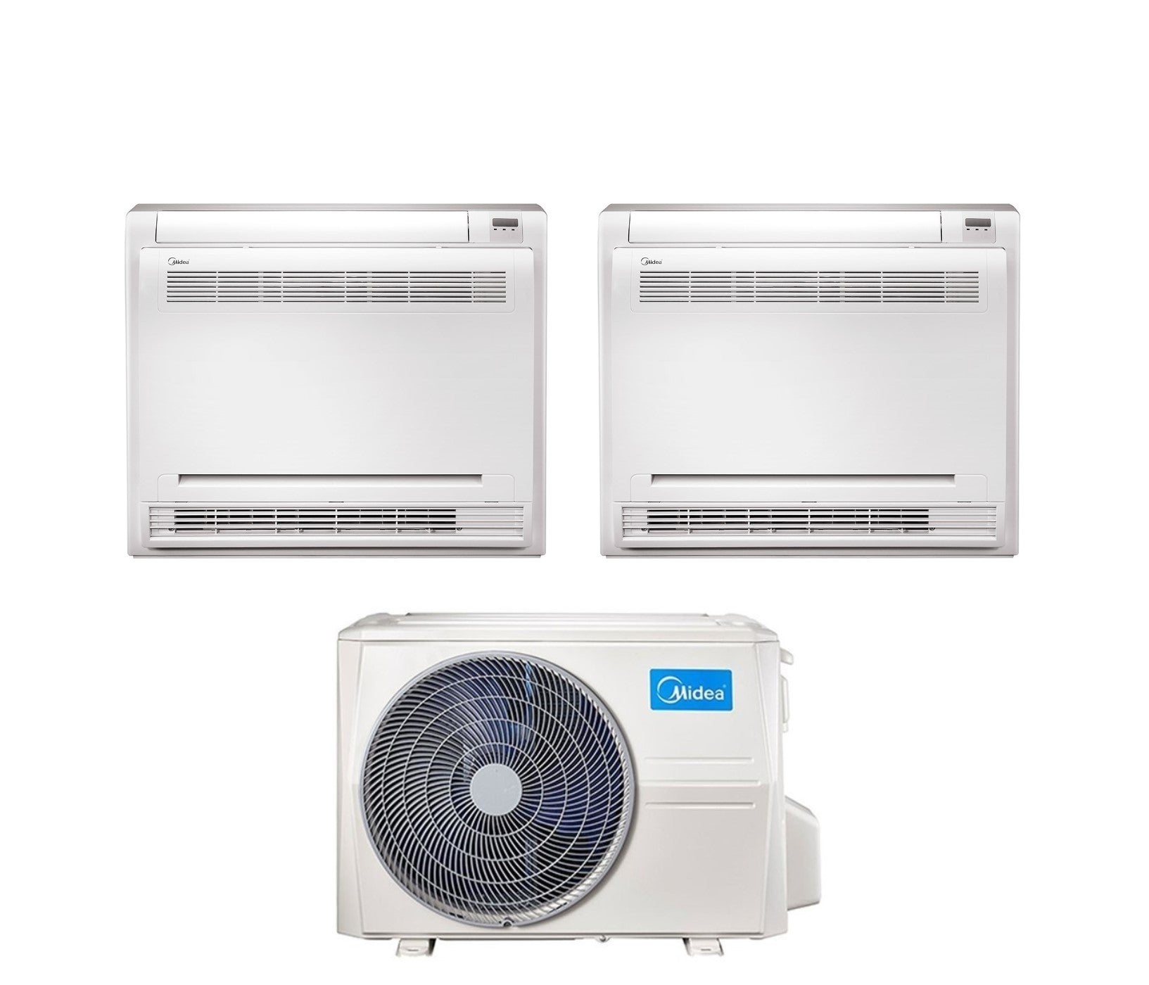 Climatizzatore Condizionatore Console Midea Dual Split Inverter 12+12 con M3OF-21HFN8-Q R-32 12000+12000