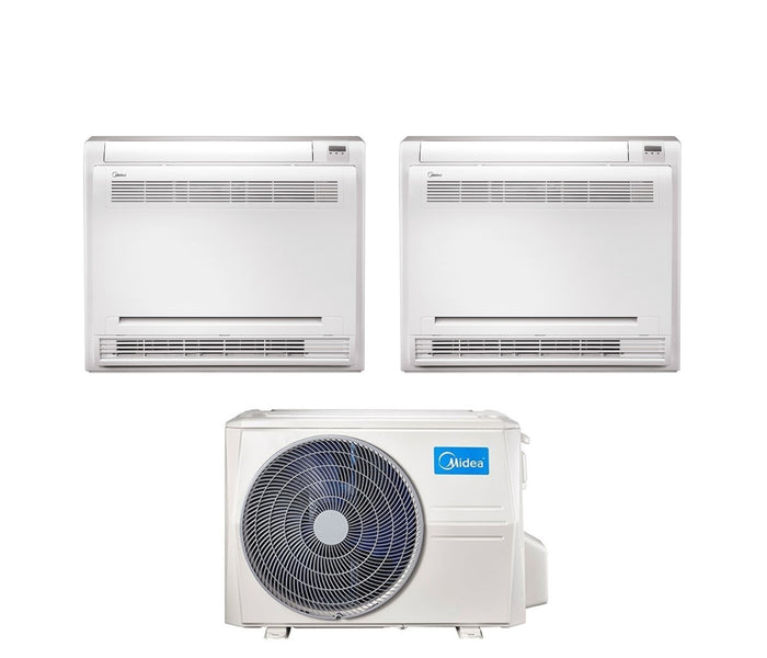 Climatizzatore Condizionatore Console Midea Dual Split Inverter 12+12 con M3OF-21HFN8-Q R-32 12000+12000