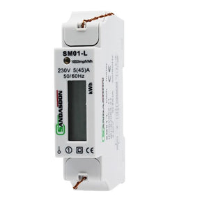 Contatore di Energia Sottolettore Monofase<br />SD-SM01-L5 45A 1 DIN