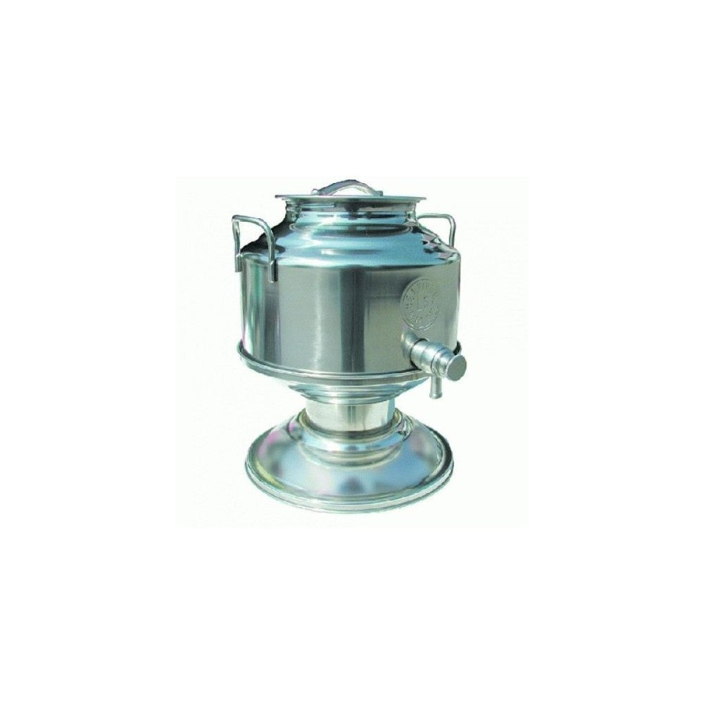 CONTENITORE ACCIAIO INOX PER OLIO 5 L CON BASE