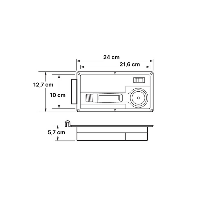 CONTENITORE DOCCETTA DA PONTE