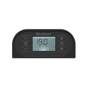 Radiatore elettrico fisso connesso WIFI con inerzia ceramica a secco 1500W ARIANE CONNECT orizzontale nero