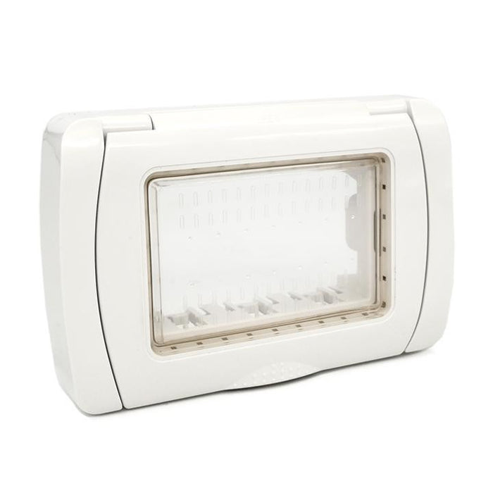 COPERCHIO STAGNO MAPAM COMP V/PLANA 3 MOD IP55 Placca idrobox ip55 3p bianco/s6003b t2