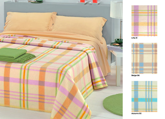 Coperta Jacquard in Misto Lana Modello Scozia - 1 Piazza e Mezza - Lilla 31