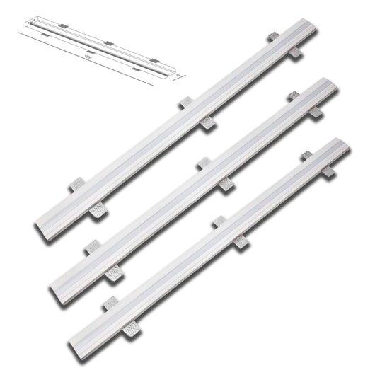 *STOCK* n.3 metri (3 barre da 1mt)  Striscia In Gesso Ceramico predisp. LED  90x1000mm