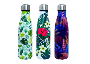 Borraccia Termica Tropical 500ml Bottiglia Acqua Thermos Caffè Bevande Calde - Borraccia - Verde-Rosso