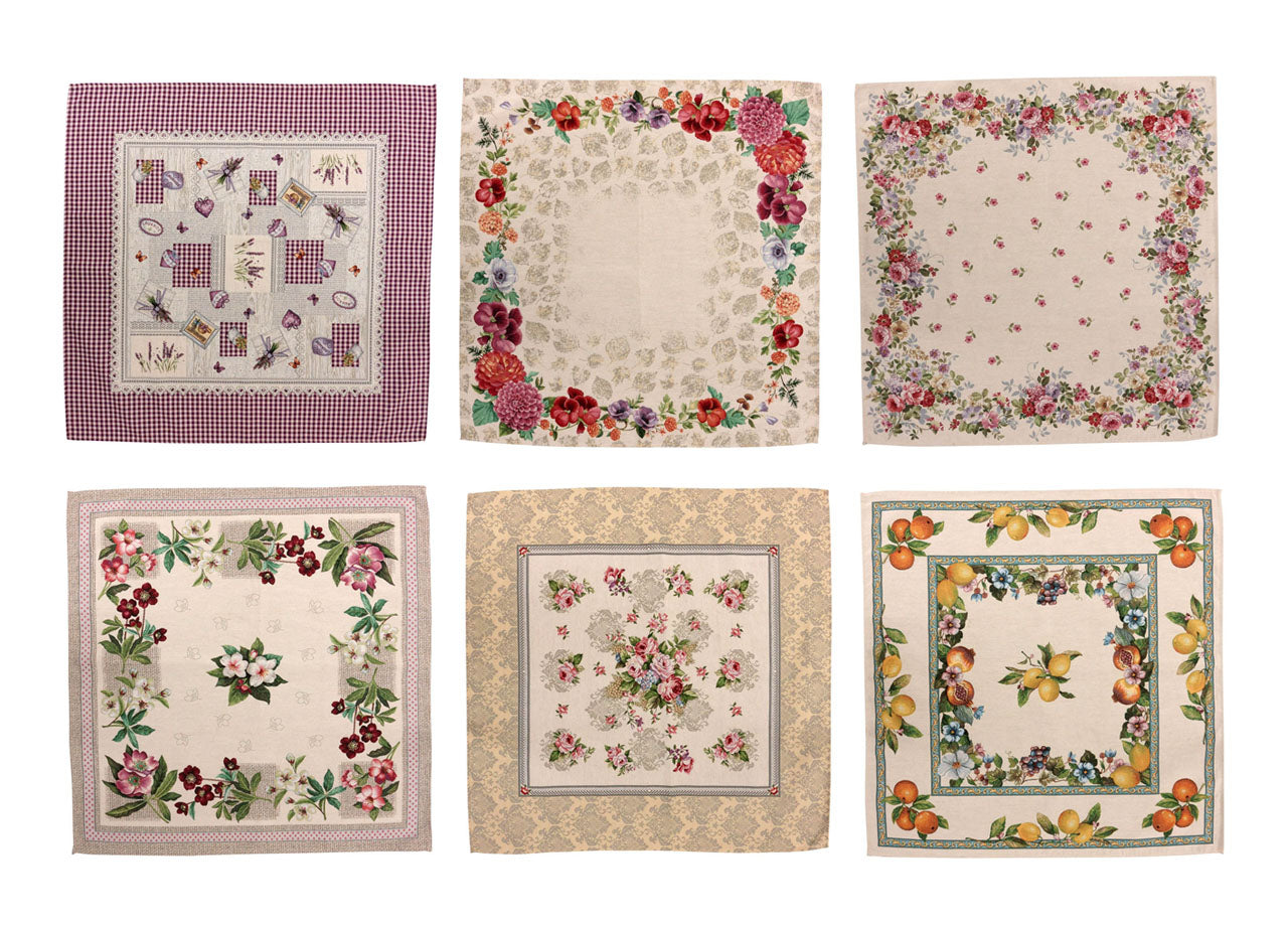 Tovaglia Centrino Runner Tavolo Fantasie Floreali In Gobelin Made Italy - Runner - Ghirlanda Fiori