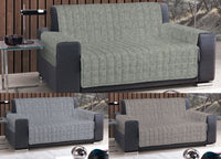 Copridivano Imbottito Trapuntato Sofà Antimacchia Made Italy Botanico - 3 Posti - Beige